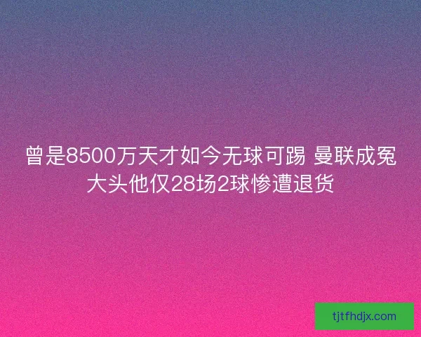 曾是8500万天才如今无球可踢 曼联成冤大头他仅28场2球惨遭退货